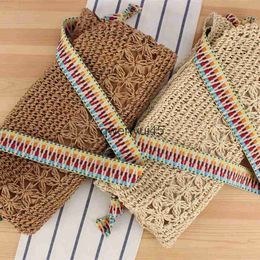 Shoulder Bags Retro etnic style versatile casual grass woven bag wit Colourful soulder straps vacation nice beacH2421