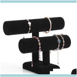 banner stand Jewelry Stand Packaging 2 Layer Veet Bracelet Necklace Display Angle Watch Holder T-Bar Multi-Style Optional Wfxxf Dr273f