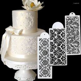 Baking Moulds Wheat Spike Pattern Cake Stencil Template DIY Drawing Mould Decorating Tool Bakeware Plastic Lace Border Stencils 1 Pc