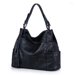Evening Bags Natural Cowskin Soft Leather Women's Tote Bag Handbags Fashion Tassels Real Cowhide Shoulder Ladies Messenger