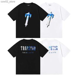 Men's T-Shirts Men Tops T-shirts Spring Summer Streetwear Pure Cotton Black White High Street Loose Casual Couples Graphic T Shirts Q240201