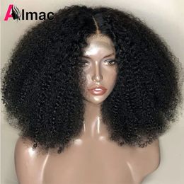 250% Density Afro Kinky Curly Human Hair Wigs For Women Indian 13x4 Lace Frontal Wig 4x1 T Part With Transparent Remy 240130