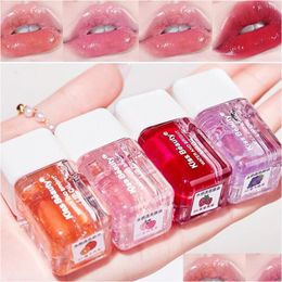 Lip Gloss Translucent Glaze Crystal Jelly Moisturising Lips Oil Plum Makeup Y Plump Glow Tinted Plumperlip Drop Delivery Dhxpb