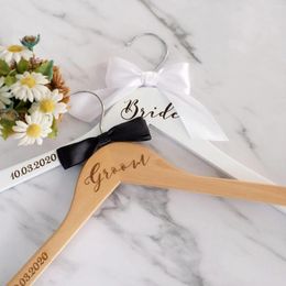 Hangers Personalised Engraved Hanger Wedding Custom Name Laser Cut Wooden Bridal Shower Gift Bridesmaids