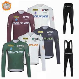 Men's Tracksuits PNS Normal Studios Winter Thermal Fece Cycling Clothes Mens Jersey SuitsBike Wear Clothing Bib Pants Set Ropa CiclismoH2421