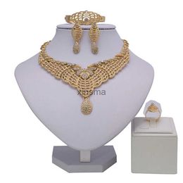 Chokers Choice Women Jewelry Set Personality Exaggerated 18k Gold Plated Necklace High Quality African Bridal Jewellery Sets YQ240201