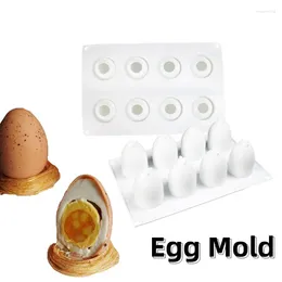 Baking Moulds 3D Easter Egg Shape 8-Chamber Silicone Cake Mold Chocolate Cupcake French Dessert Truffle Mousse Decoration DIY Tool