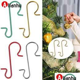 Christmas Decorations 50Pcs Christmas Ornament Metal S-Shaped Hooks Holders Tree Ball Pendant Hanging Decoration Ervv Drop Delivery Ho Dhcwb