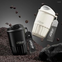 Water Bottles 410ml Ceramic Liner Thermos Coffee Cup Double Wall Stainless Steel Vacuum Insulated For Thermal Mug Tumbler Gift