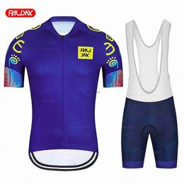 Men's Tracksuits 2024Cycling Clothing Summer Short Seve Bike Jersey SetSports Team Mens Black Colour Cycling ShirtsH2421