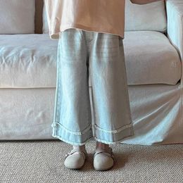 Trousers 2024 Spring And Autumn Fashion Versatile Cute Durable Dirt Resistant Trendy Ragged Edge Light Colour Jeans Pants