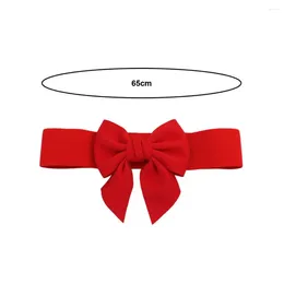 Belts Women Elastic Belt Versatile Bowknot Wide With Elegant Large For Women's Dress Decoration