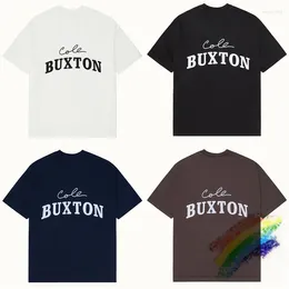 Men's T Shirts Cole Buxton Sticker Embroidered Letter Short Sleeved T-Shirt Men Women 1:1 High Quality Oversized Shirt CB Tees Top Tee
