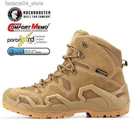 Roller Shoes ROCKROOSTER Hiking shoes Men waterproof hunting Boots Tactical Desert Combat Ankle Boots Male Military mountian Leather Sneakers Q240201