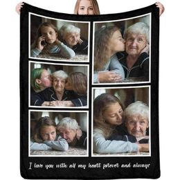 Custom Picture Text Customised Blankets with Photos Personalised Blanket Using My Own Pictures Memorial Gifts for Birthday Christmas Valentine s Day Dad Mom 7994