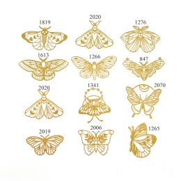 Charms Made to Order 30pcs Butterfly Moth Stainless Steel Or Raw Brass Charms Laser Cut Jewellery Pendant For DIY Necklace Earring Brooch