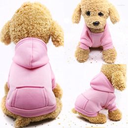 Dog Apparel Autumn/Winter Warm Hoodies Soft Cotton Pet Clothes For Small Dogs Chihuahua Pug Coat Jackets Puppy Cat Clothing Outfits