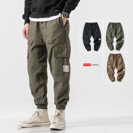 Men's Pants Men Vintage Cargo Thin Multi-pocket Oversize Trousers Cotton Casual Jogger Jogging Streetwear Patch Male Clothing 2024