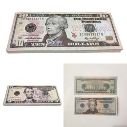 50% size USA Dollars Party Supplies Prop money Movie Banknote Paper Novelty Toys 1 5 10 20 50 100 Dollar Currency Fake MoneyGS44TGJP