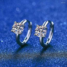 Stud Earrings Smvp Moissanite Small Hoop 0.5CT Lab Diamond 925 Sterling Silver Cartilage For Women Girls Teens