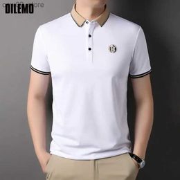 Men's T-Shirts 2023 Top Grade 50% Cotton New Summer Brand Designer Luxury Polo Shirt Short Sleeve Casual Tops Fashions Mens Clothing Q240201