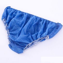 Other Bath Toilet Supplies Mens Boxer Pants Disposable Shorts Beauty Salon Mas Sauna Non-Woven Underwear Drop Delivery Home Garden Dhfpl