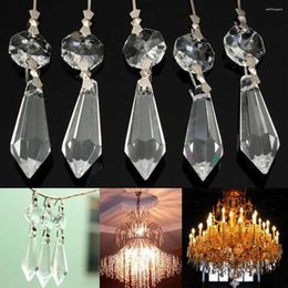 Chandelier Crystal 10Pcs Decor 38mm Hanging Drops Prism Lighting Accessories Glass Lamp