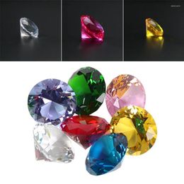 Vases 100 Pcs Simulation Diamond Acrylic Crystal Decor Colourful Clear Wedding Decorations