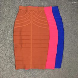 Skirts Woman High Quality Bandage Fashion 2024 Arrival Midi Skirt Vintage Summer Bodycon Stretch Pencil Sexy Ladies