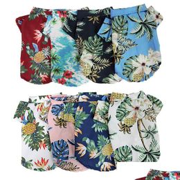 Dog Apparel Small Pet Clothes Hawaiian Style Breathable Cool Summer Clothing Wholesale Shirts For Medium Dogs Mhy049 Drop Delivery Hom Ot6Ho