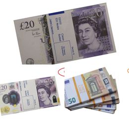 Money Party Toy uk Copy Realistic Fake Euros Pretend Sided Banknotes Prop Double Paper IasbfL7HG