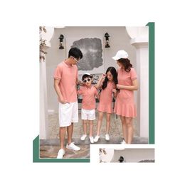 Family Matching Outfits Arrival Summer Dress Comfortable Orange Colour Fashion Sports Drop Delivery Baby Kids Maternity Clothing Dhlhk