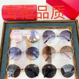 Sunglasses Kadijia Metal Mirror Frame Circular Ins Network Star Same Ct0360s