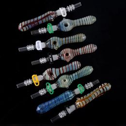 10mm Glass NC Kit with Quartz Tips Dab Straw Oil Rigs Hookahs Silicone Smoking Pipe smoke accessories