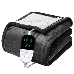 Blankets Electric Blanket Flannel Mattress Winter Machine Washable Double Layer Temperature Control Warmer Heated Throw