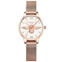 Wristwatches Fashion Unique Ladies Watch Women Watches 2021 Designer 3D Bee Face 3ATM Water Resisitant Japan Quartz Movement202w