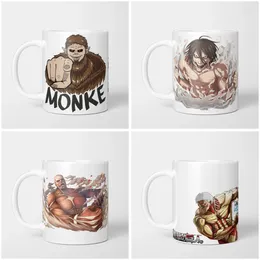 Mugs Attack On Titan Ceramic Water Cup Mug Coffee Milk Beer Gift Custom Po Logo