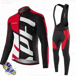 Men's Tracksuits Raudax-Long Seve Cycling Jersey Triathlon Mountain Bike Bib Pant Set Spring Summer Autumn Sports ClothingH242143