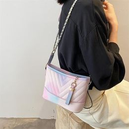 Sewing Thread v herringbone Crossbody bags 2021 Fashion High quality PU Leather Women's Designer Handbag Chain Shoulder Bag267V