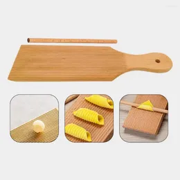 Baking Tools 1 Set Stable Fine Texture Pasta Making Board Wood Practical Wave Pattern Gnocchi Maker For Home