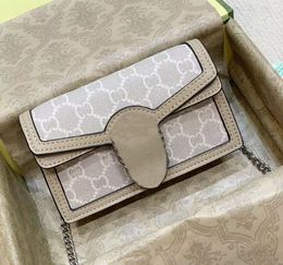 10A designer chain classic bling handbag for women Vintage Ladies Brown White Leather Handbag shoulder crossbody lady hourglass bag