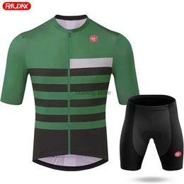Men's Tracksuits 2024 Road Bike Jersey Set Youth Cycling Clothing SummerTeamShort Seve Uniform Triathlon Skinsuit Ropa De HombreH2421