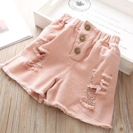 Shorts Children Denim Pink Baby Girls Pants Summer Toddler Girl Jeans Kids Pant Teenager Clothes High Quality 4 5 6 Years