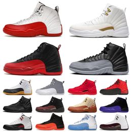 Black Wolf Grey 12 Cherry 12s Jumpman Basketball Shoes Men Red Taxi Twelve Xii Black White Brilliant Orange Dark Concord Flu Game Royalty Men Trainers Sneakers