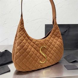 Sell S-letter Fashion Hobo Bag Top Quality Designer Crossbody Bags Classic Diamond Luxury Handbag Frosted Velvet Shoulder Bags Wallet