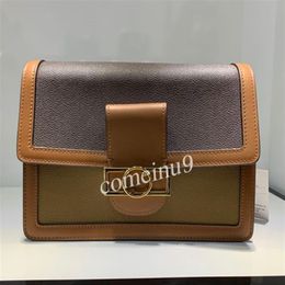 Designer Handbags Two-Tone Messenger Bag Women's Dauphine Shoulder Chain Flap Bags Medium Handbag Fashion Crossbody Bag 25cm 2954