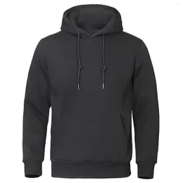 Men's Hoodies Winter Solid Colour Men Fleece Warm Mens Sweatshirt Fashion Streetwear Casual Women Loose Breathable Pullovers Hoody 2024