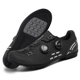 Black Cleat Shoes Man Bike Shoes Flat Pedal Shoes Bicycle Footwear Cycling Sneaker Mtb Outdoor Sports Shoes Speed Non Locking 240129