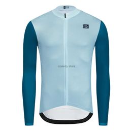 Men's T-Shirts NEW Men Cycling Jersey Long SevesFit Comfortab Sun-protective Road Bike2024 Ma Jerseys Spring Autumn CoatH2421