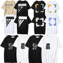 Summer t Shirts for Men Clothes Luxury Offes -white Tshirt Classic Pattern Decoration Fashion Round Neck Short Sleeve Mens Designer Shirt